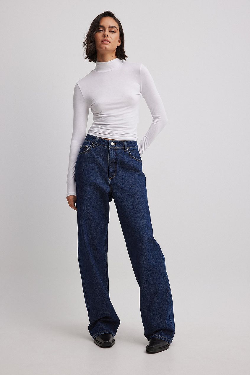 Women Loose Low Waist Long Jeans – Baggy Wide Leg Low-Rise Denim for Pakistan | DOCACCA