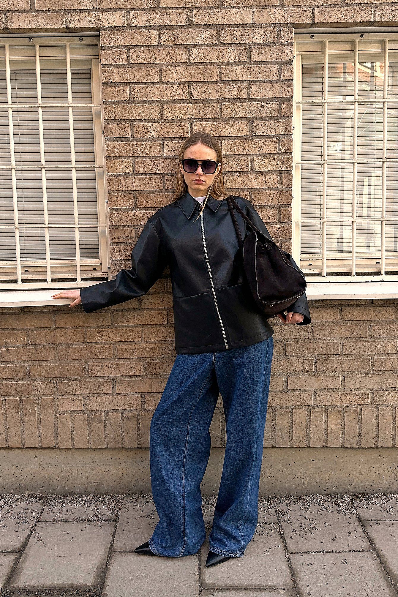 Women Loose Low Waist Long Jeans – Baggy Wide Leg Low-Rise Denim for Pakistan | HARCHIZ