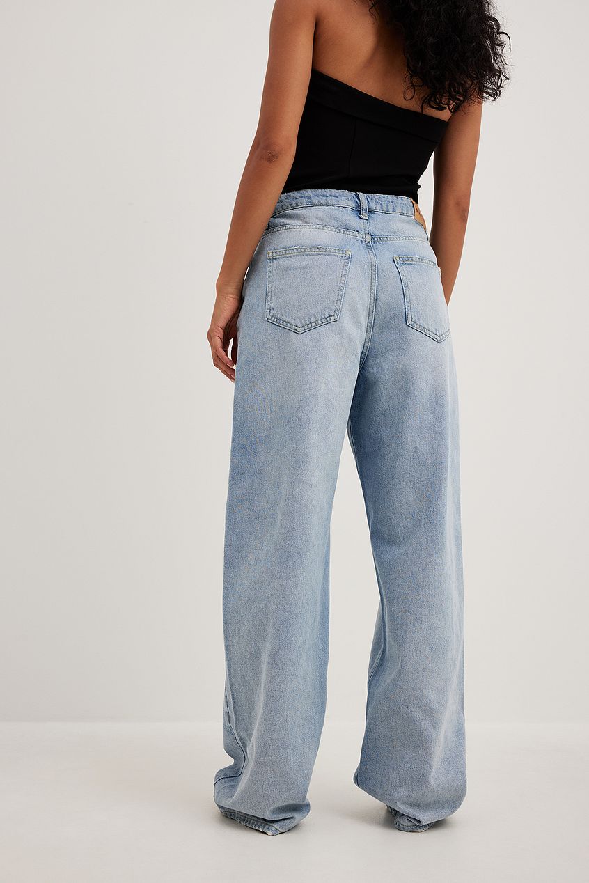 Women Loose Low Waist Long Jeans – Baggy Low-Rise Denim, Relaxed Fit Streetwear | DOCACCA