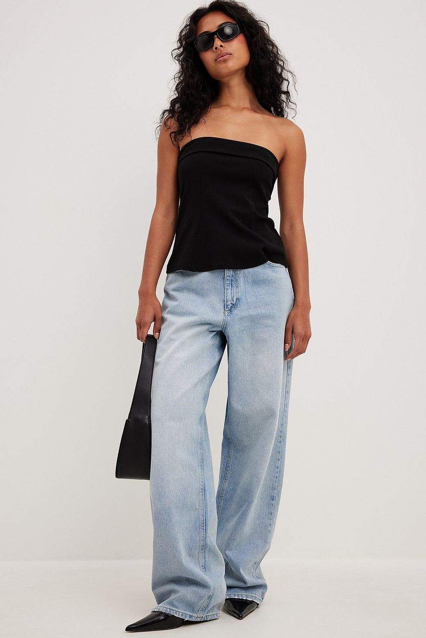 Women Loose Low Waist Long Jeans – Baggy Low-Rise Denim, Relaxed Fit Streetwear | DOCACCA