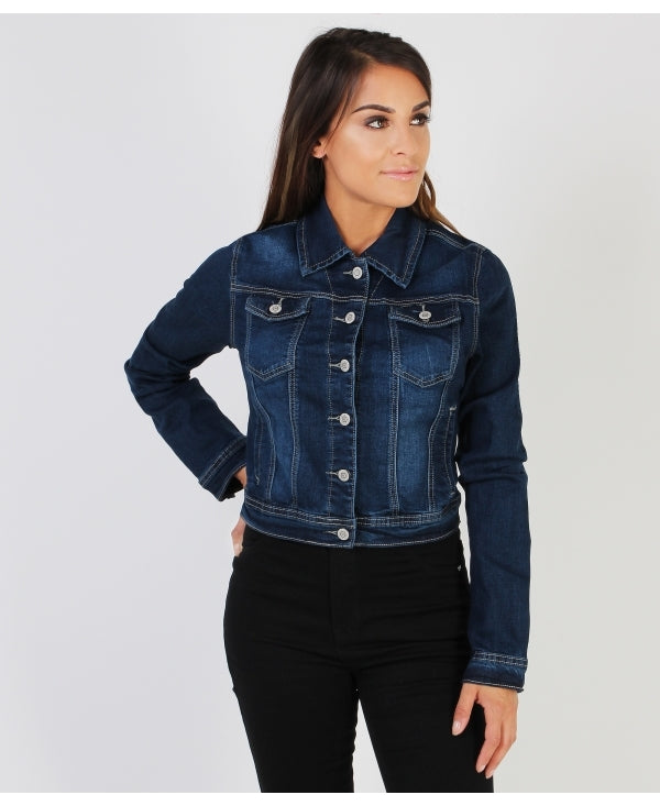 Harchiz Women Midnight Blue Solid Jacket – Trendy & Versatile Outerwear