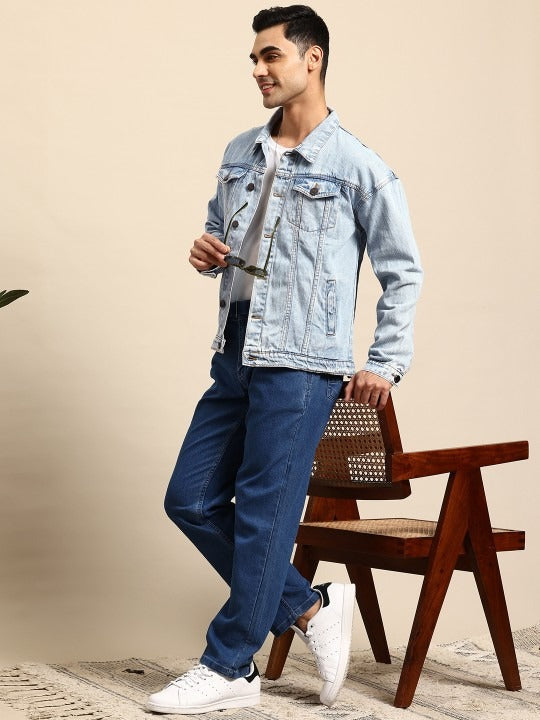 Men Pure Cotton Denim Jacket – Lightweight, Breathable Outerwear for Pakistani Seasons | HARCHIZ