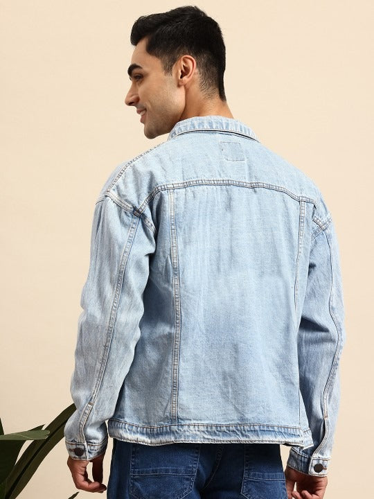 Men Pure Cotton Denim Jacket – Lightweight, Breathable Outerwear for Pakistani Seasons | HARCHIZ