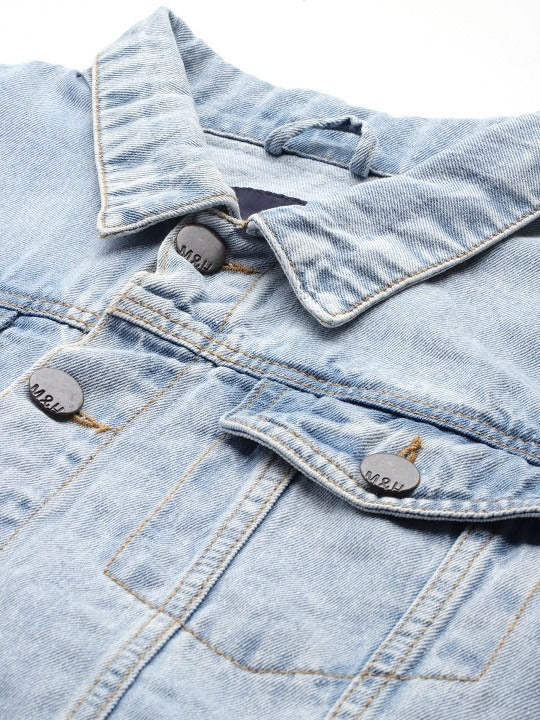 Men Pure Cotton Denim Jacket – Lightweight, Breathable Outerwear for Pakistani Seasons | HARCHIZ