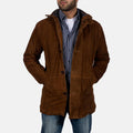 HARCHIZ Sheriff Brown Suede Leather Jacket