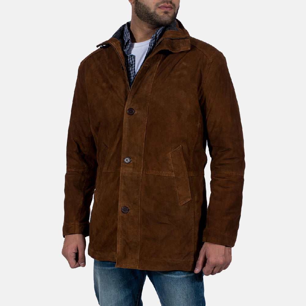 Ace Sheriff Brown Suede Leather Jacket