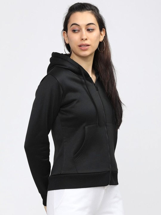 Women Black Hooded Sweatshirt – Cozy Lightweight Hoodie for Pakistan | HARCHIZ