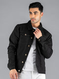 Men Black Lightweight Outdoor Denim Jacket – Stylish, All-Season Outerwear for Pakistan | HARCHIZ