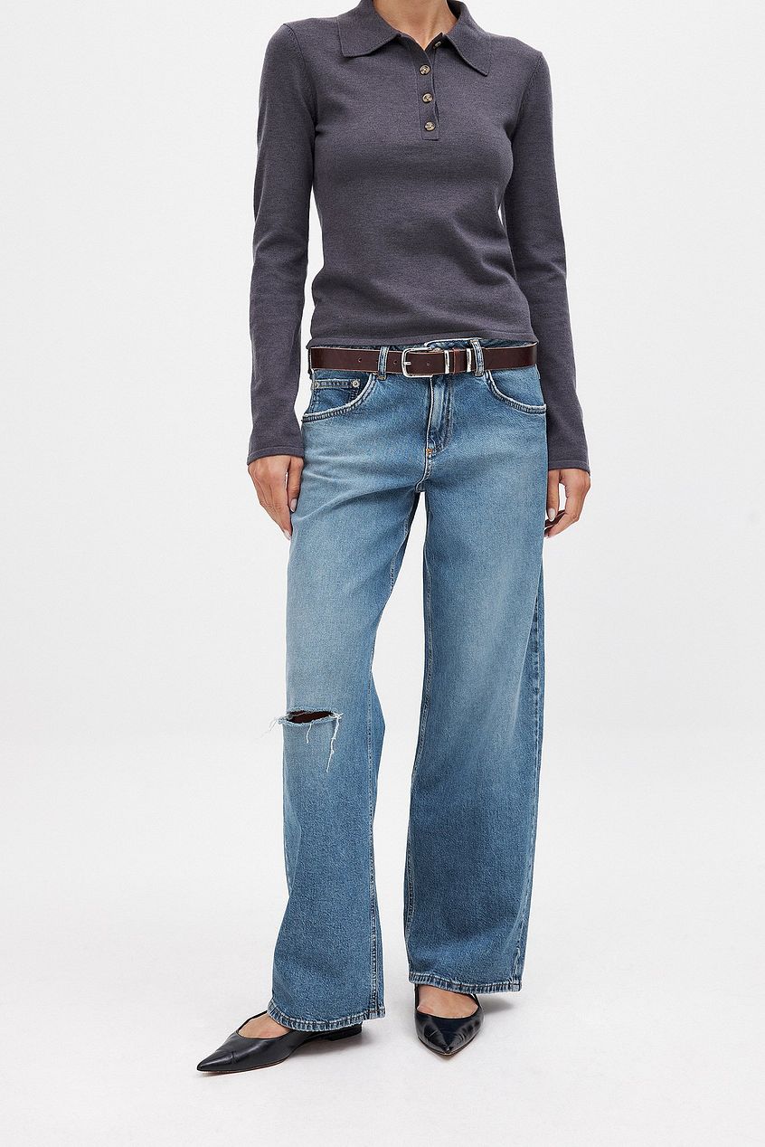 Women Wide Leg Mid Waist Jeans – Trendy Mid-Rise Wide Leg Denim for Pakistani Women | HARCHIZ