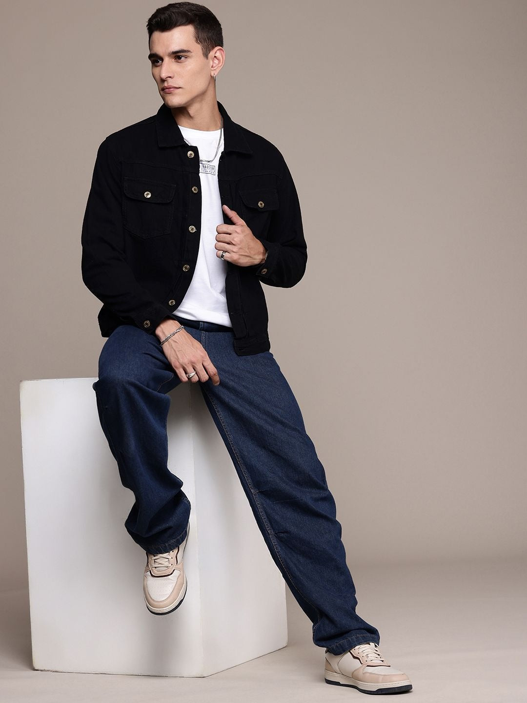 The Life Co. Pure Cotton Denim Jacket – Premium Lightweight Jacket for Men in Pakistan | HARCHIZ