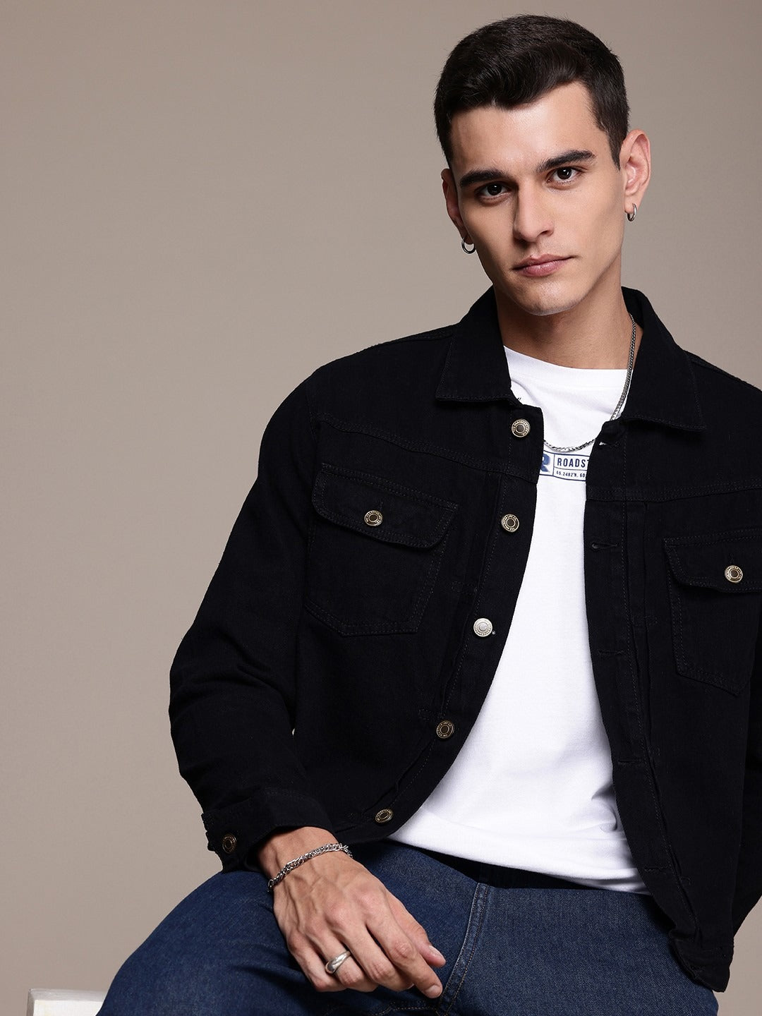 The Life Co. Pure Cotton Denim Jacket – Premium Lightweight Jacket for Men in Pakistan | HARCHIZ
