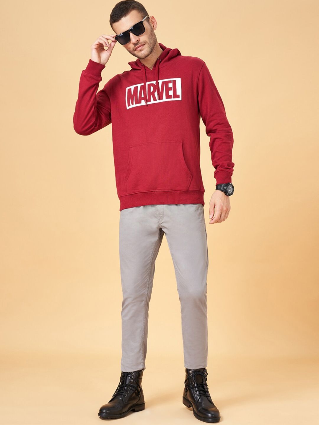Marvel Printed Hooded Cotton Sweatshirt for Men – Stylish & Comfortable Hoodie in Pakistan