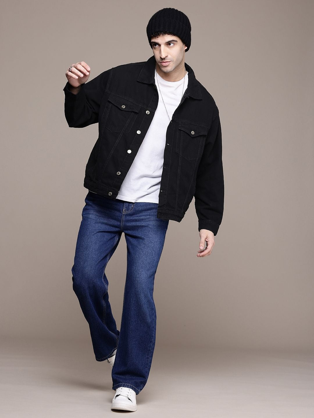 The Life Co. Oversized Trucker Pure Cotton Denim Jacket – Stylish Streetwear for Men in Pakistan | HARCHIZ