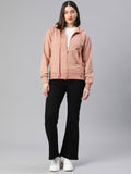 Women Black Solid Training Hooded Rapid-Dry Zipper — Lightweight Athletic Zip Hoodie | HARCHIZ Pakistan