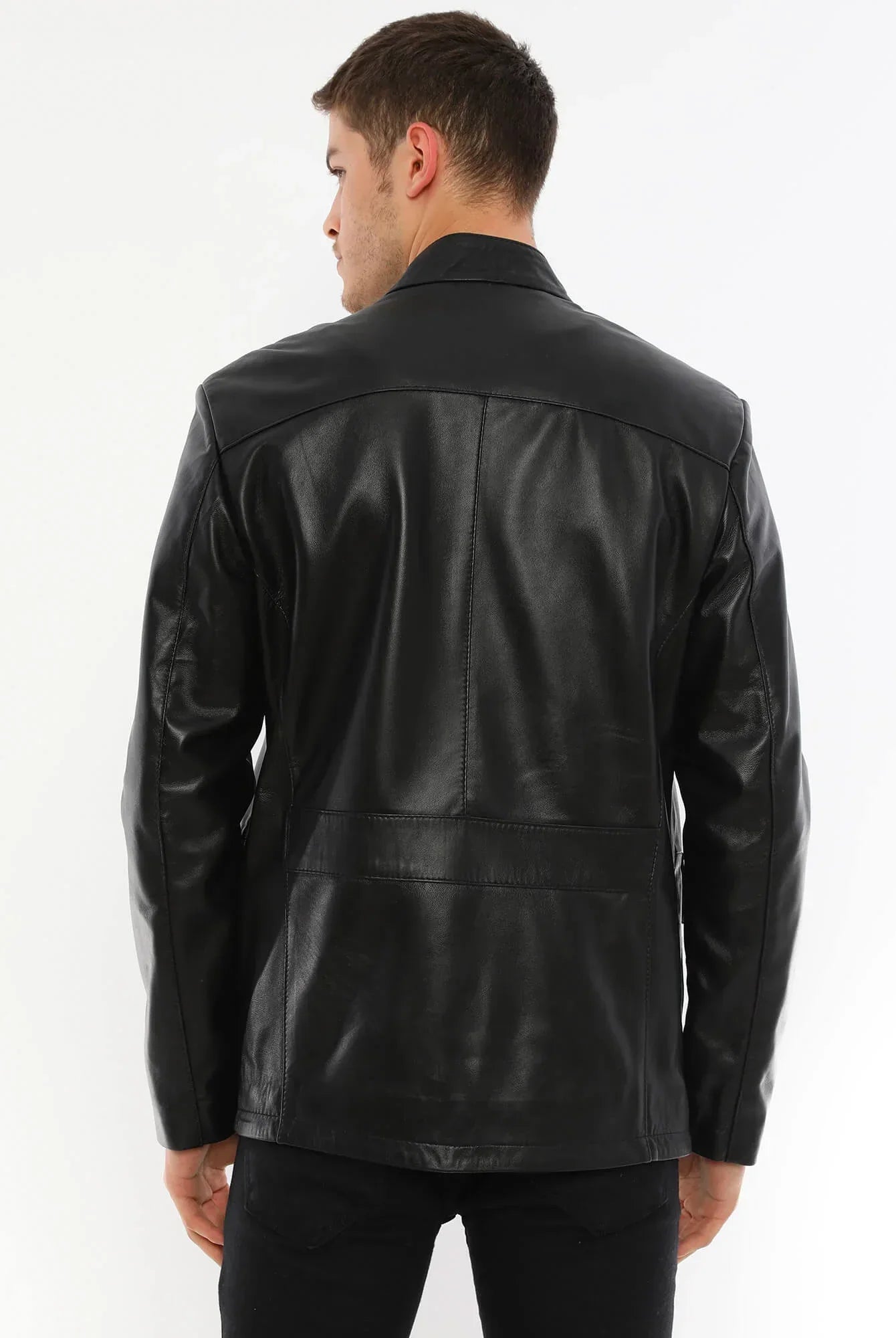 Bernard Black Leather Jacket For Men