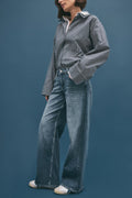Women Low Waist Wide Leg Denim – Low-Rise Wide Leg Baggy Jeans for Pakistani Streetwear | DOCACCA