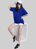 Women Solid Round Neck Cotton Oversized T-Shirt – Comfortable Casual Pakistan