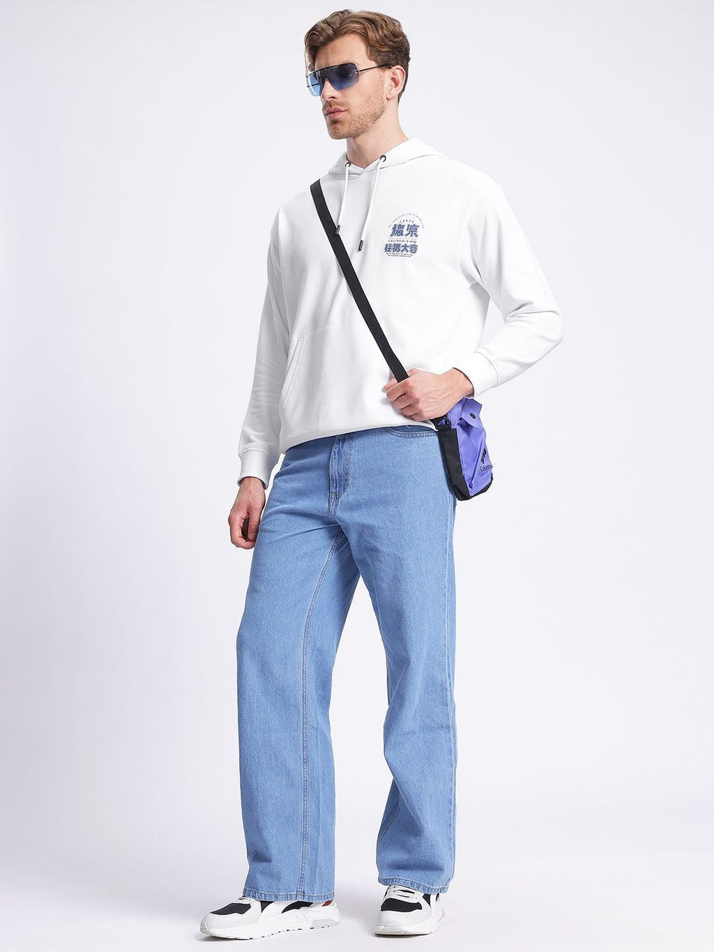 Typography Print Oversized Drop-Shoulder Hooded Sweatshirt – Winter Streetwear in Pakistan