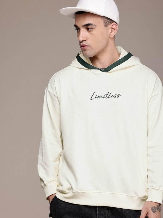 The Life Co. Embroidered Oversized Hoodie Sweatshirt for Men
