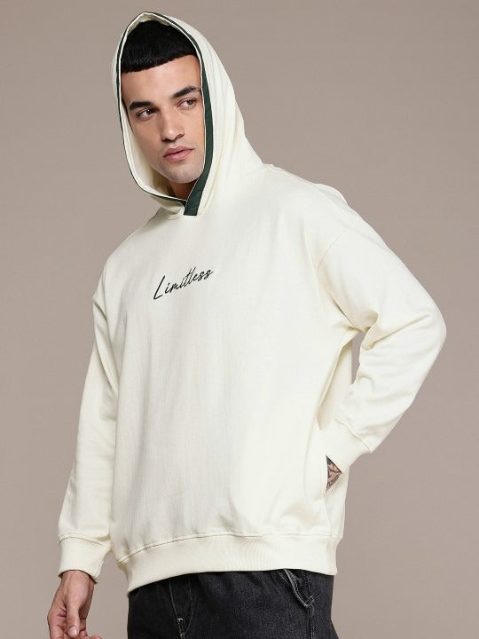 The Life Co. Embroidered Oversized Hoodie Sweatshirt for Men