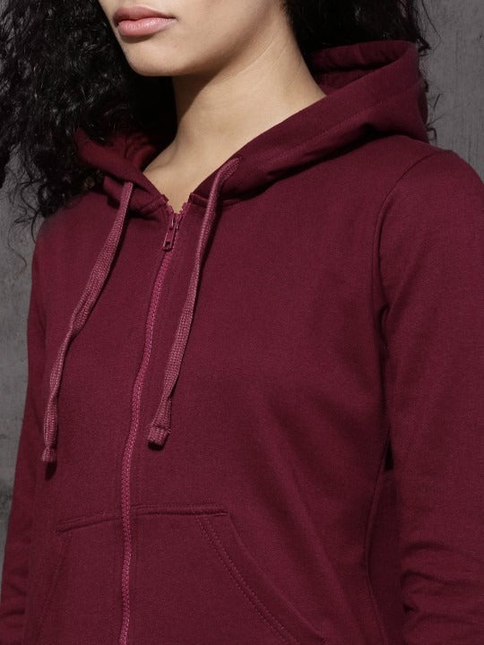 Women Hooded Zipper — Full-Zip Hooded Sweatshirt with Kangaroo Pockets | HARCHIZ Pakistan
