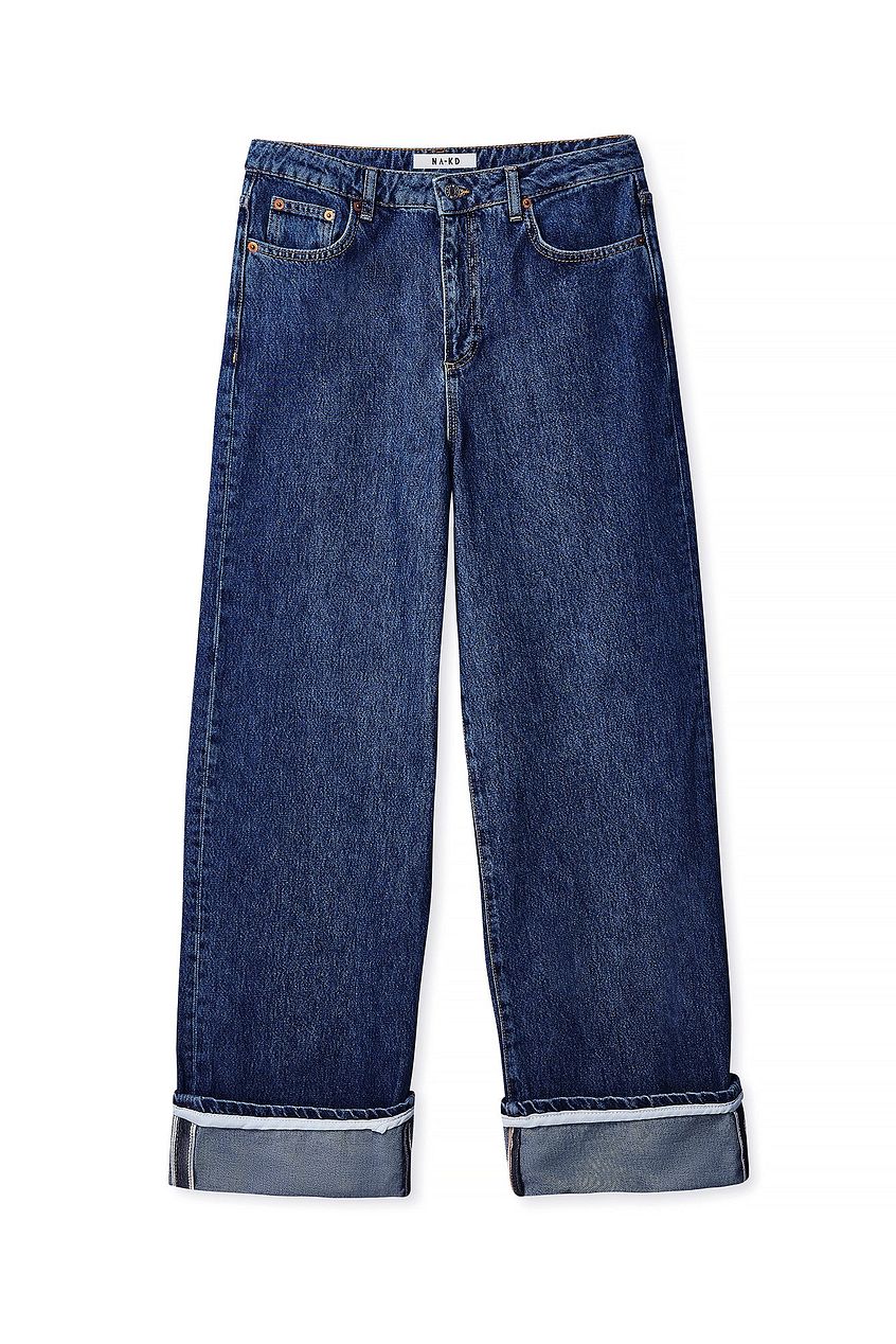 Women Fold Up Loose Denim – Relaxed Fit Cuffed Jeans for Pakistani Women | DOCACCA
