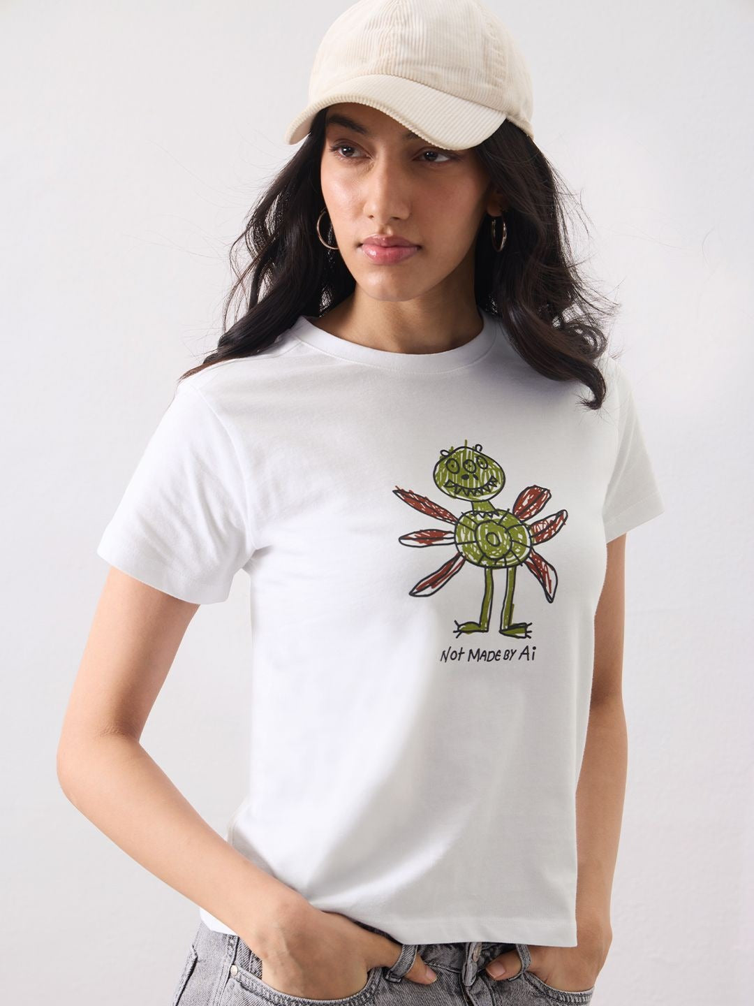 Women Graphic Printed Round Neck Pure Cotton T-Shirt – Trendy Casual Pakistan