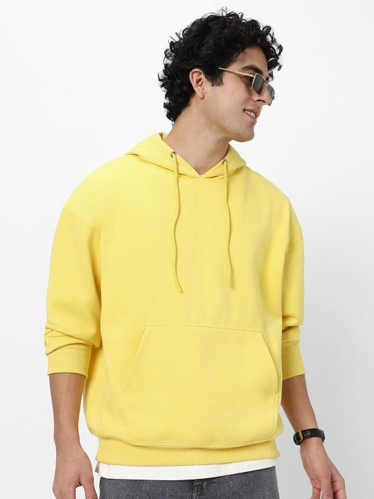 Men’s Cotton Solid Oversized Hooded Sweatshirt – Casual Winter Hoodie for Men in Pakistan | HARCHIZ