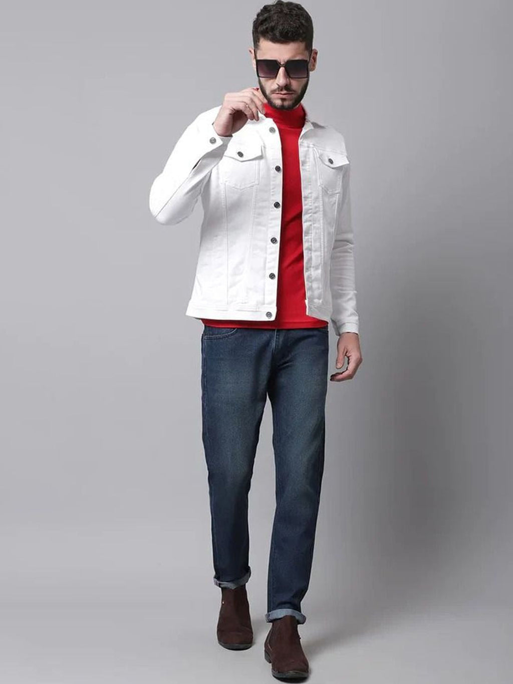 Men Running Denim Jacket by HARCHIZ – Lightweight, Breathable Street Style for Active Pakistani Lifestyles