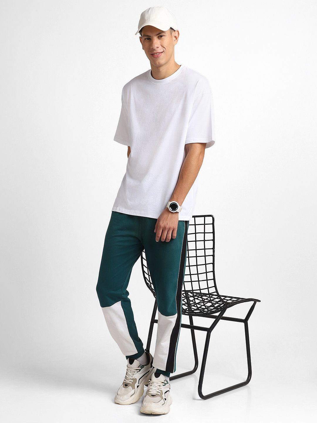 Round Neck Oversized Cotton T-Shirt for Men – Short Sleeves Casual Tee | HARCHIZ