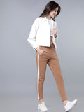 Women White Solid Crop Denim Jacket – Trendy Lightweight Layer for Pakistani Summers | HARCHIZ