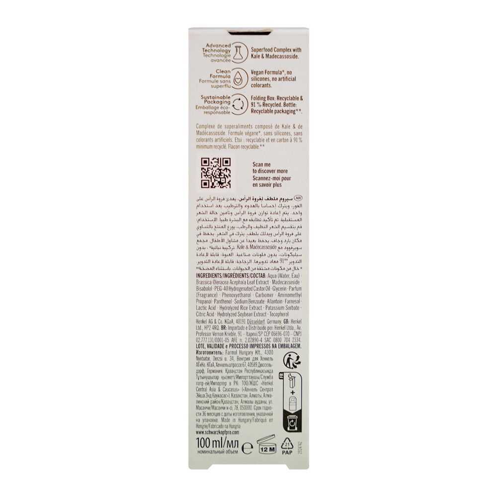 Schwarzkopf Bonacure Scalp Soothing Hair Serum with Kale & Madecassoside, 100ml