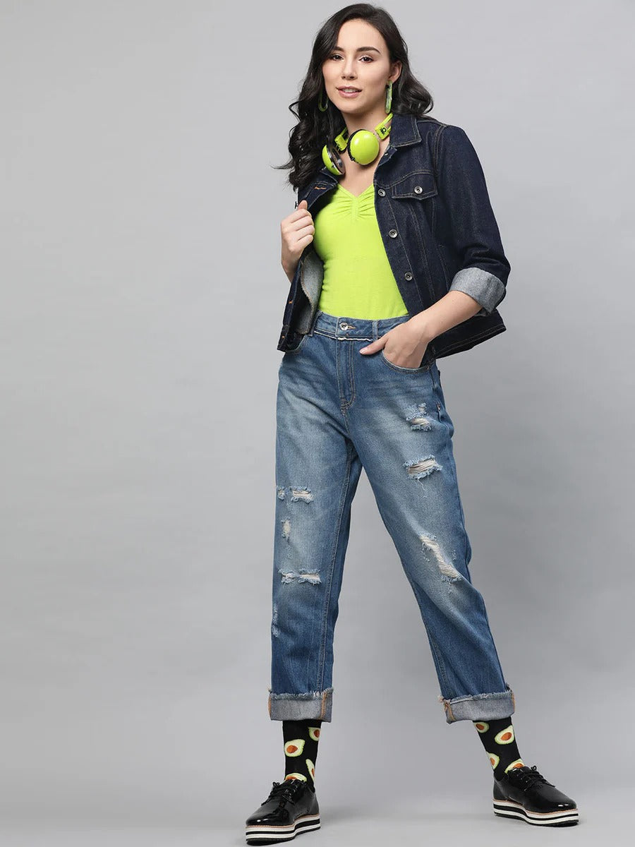 Women Classic Denim Jacket – Stylish Everyday Outerwear for Pakistani Fashion | HARCHIZ