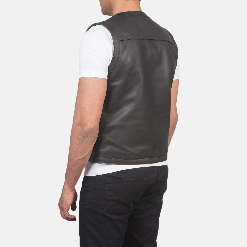 Ace Safari Brown Premium Leather Vest