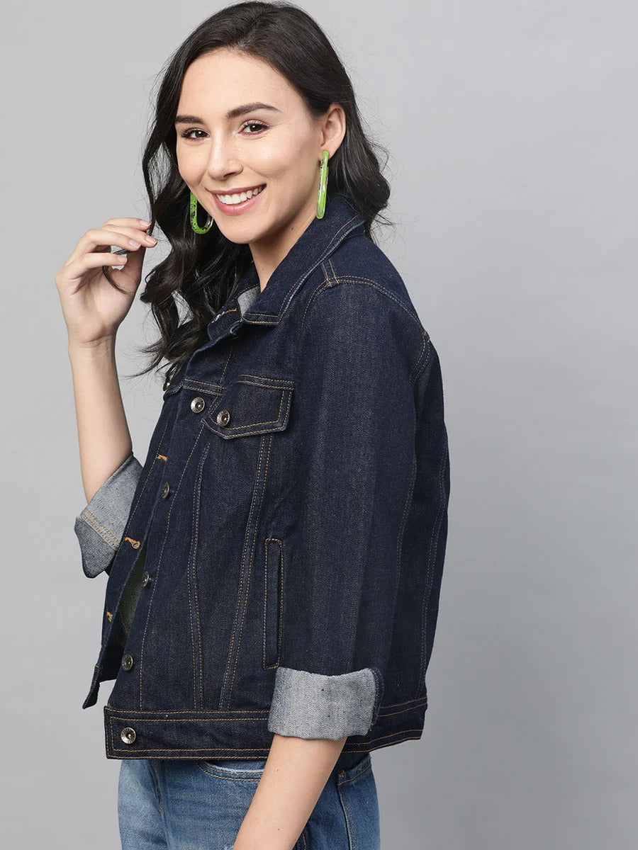 Women Classic Denim Jacket – Stylish Everyday Outerwear for Pakistani Fashion | HARCHIZ