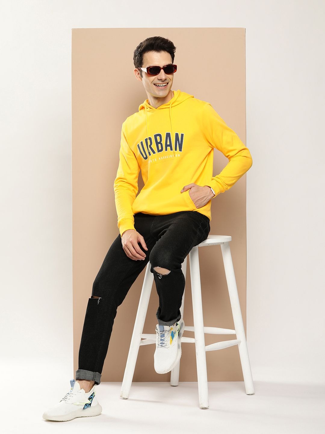 Pure Cotton Typography Printed Hooded Sweatshirt – Stylish Hoodie for Men in Pakistan | HARCHIZ