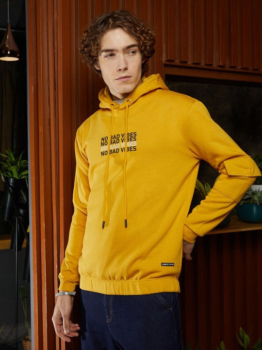 Men Cotton Typography Printed Hooded Long Sleeves Pullover Sweatshirt – Trendy Winter Hoodie in Pakistan | HARCHIZ