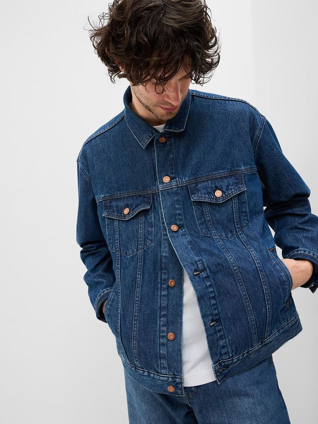 Men Solid Denim Jacket – Stylish, Breathable Outerwear for Pakistan | DOCACCA