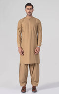 Wash & Wear - Premium Shalwar Kameez - Khaki
