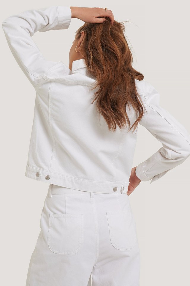 Harchiz Women White Solid Modern Casual Jacket