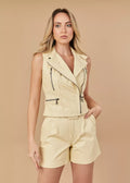 HARCHIZ Butter Women's Genuine Leather Vest