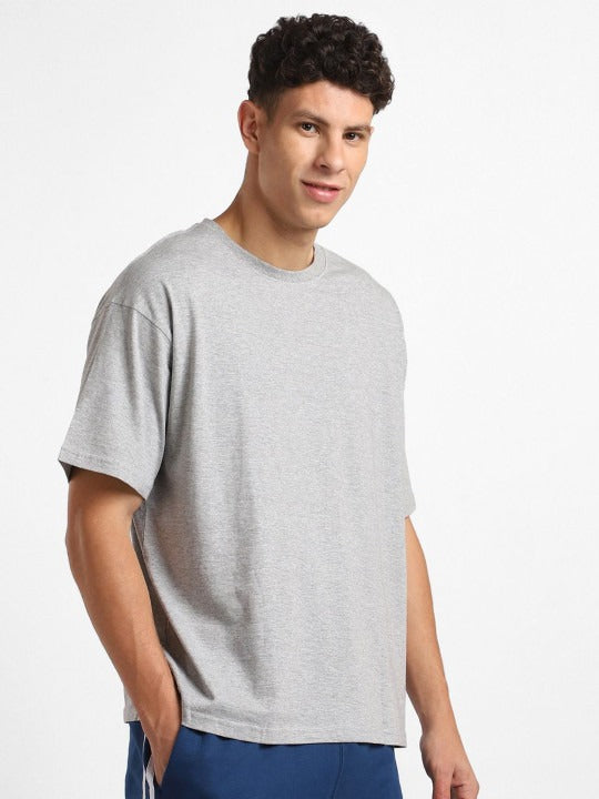 Round Neck Short Sleeves Oversized Cotton T-Shirt for Men – Soft & Breathable Streetwear | HARCHIZ