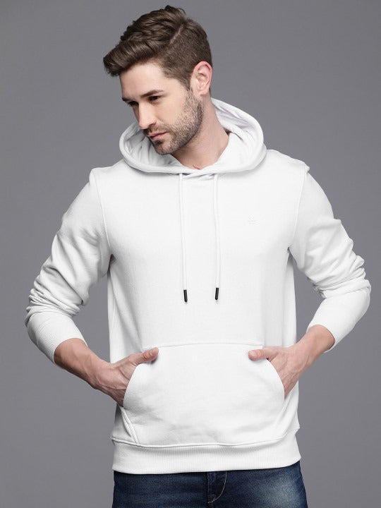 Men White Hooded Sweatshirt – Comfortable Cotton Hoodie for Winter in Pakistan | HARCHIZ