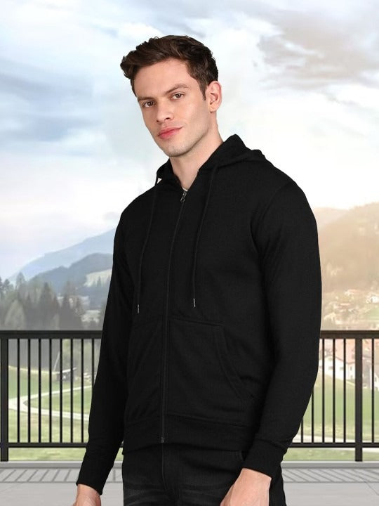 Men Hooded Front-Open Sweatshirt – Casual Cotton Zip Hoodie for Everyday Wear in Pakistan | HARCHIZ