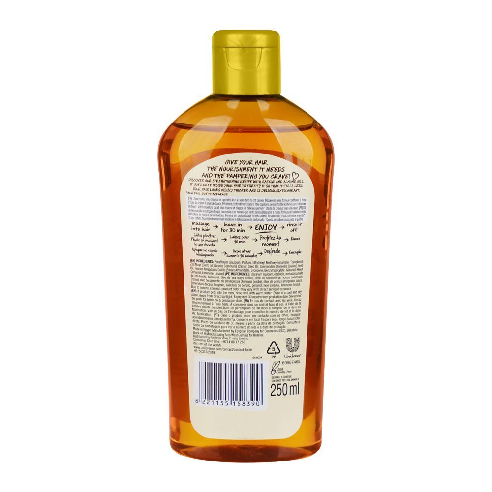Sunsilk Natural Recharge Goodbye Hair Fall Castor & Almond Hair Oil, 250ml