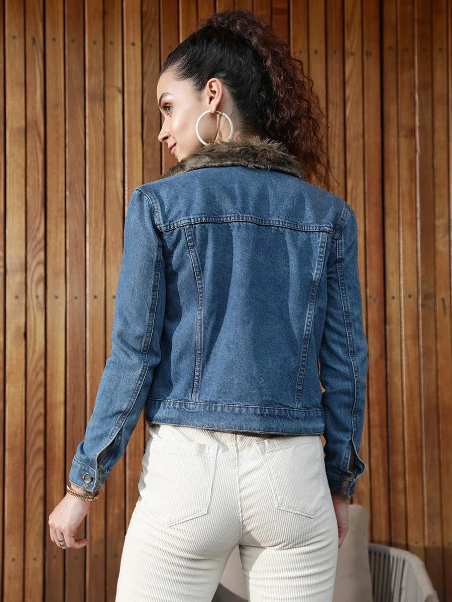 Men Fur Lined Denim Jacket for Winter in Pakistan – Warm, Stylish Outerwear | HARCHIZ