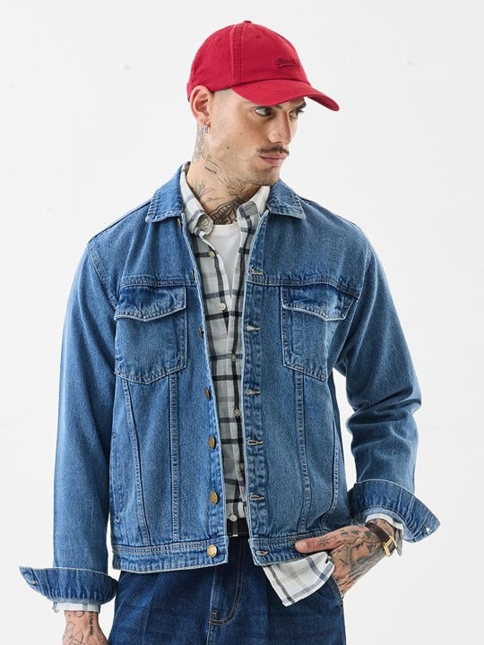 Men’s Classic Denim Jacket by HARCHIZ – Stylish Everyday Outerwear in Pakistan