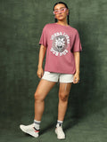 Women Oversized Graphic Cotton Drop-Shoulder T-Shirt Pakistan