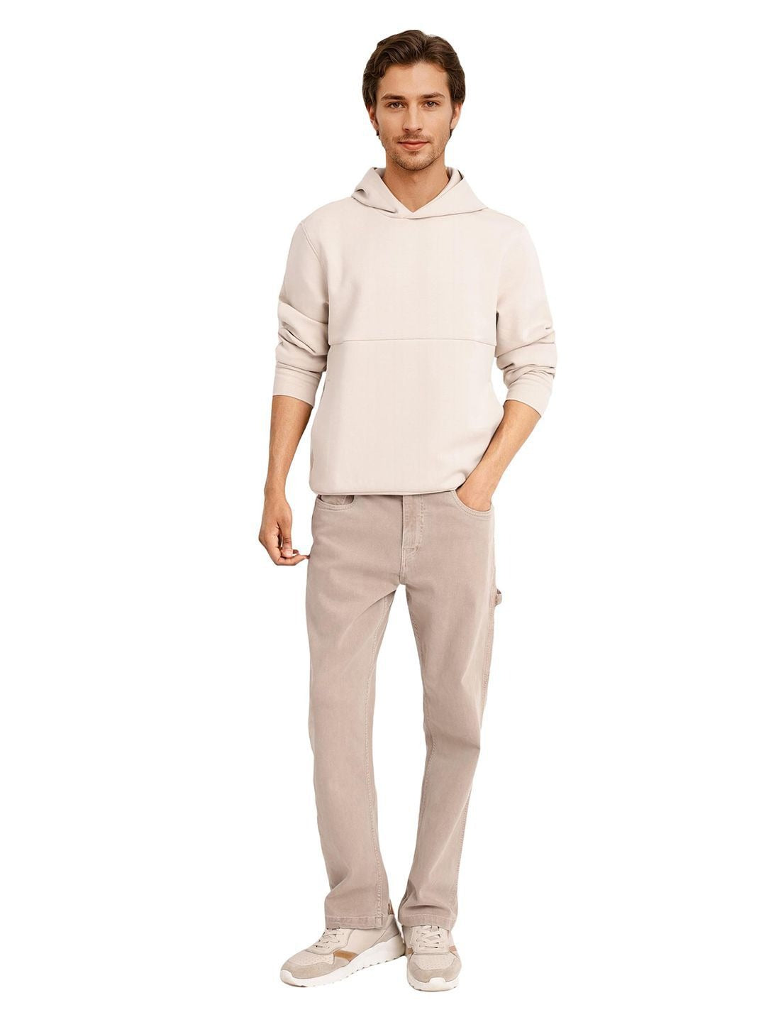 Men Solid Hooded Sweatshirt – Casual Winter Hoodie for Men in Pakistan