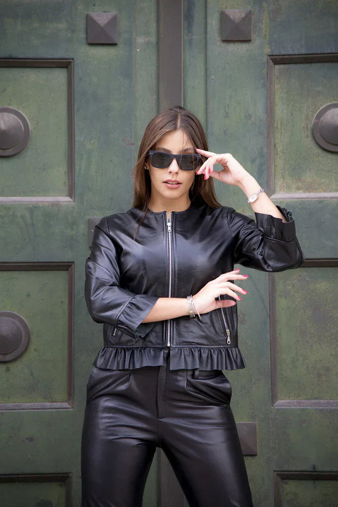 Black Felicitas Women Leather Jacket